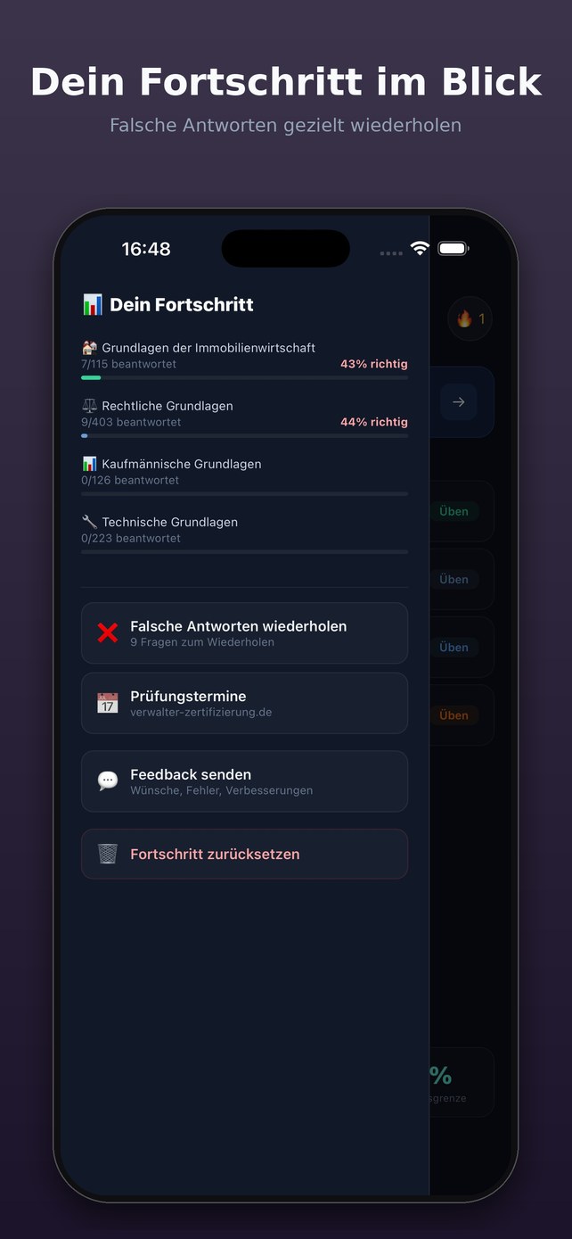Dein Fortschritt im Blick